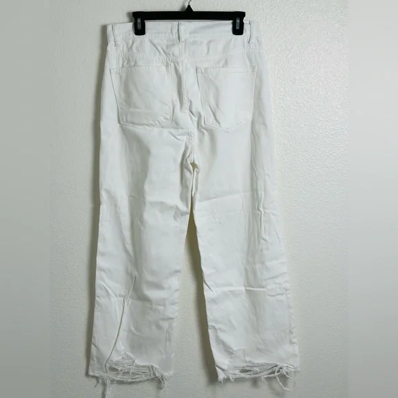 DL1961 Hepburn High Waist Raw Hem Wide Leg Jeans Size 30 - Picture 4 of 13